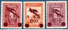 Turkey 1937 Airmail Overprints 3 Values MH 2011.2810 - Unused Stamps