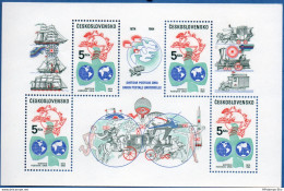 Ceskoslovakia 1984 UPU 110 Jr Block MNH 2011.1821 Dove, Globe, Ship, Stagecoach - UPU (Unione Postale Universale)