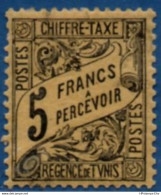 Tunesie 1901 5 Fr  Postage Due Cancelled 1 Stamp 2104.1085 - Strafport