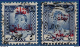 Iraq 1948  5 Fils Palestina Overprint Types I (wide) & II (small) 2 Values MNH 2103.1115 - Iraq