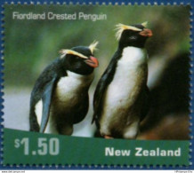 Penguins 2001 New Zealand $ 1.50 1 Value MNH Fiordland Crested Penguin, 2102.1307 Pinguin - Pinguini