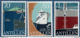 Dutch Antilles 1982 Pilotage Service 100 Year 3 Values MNH 2108.2139 Ship, Pilot Robe Ladder, Pilot Boat - Otros (Mar)