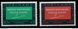 Suriname 1966 Refugee Aid 2 Values MNH 2108.2325 ICEM - Transport To Safe Harbor - Flüchtlinge