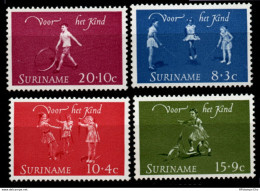 Suriname 1964 Child Farewell 4 Values MNH 2108.2322 Hooping, Jumping Rope, Step Driving, Swinging - Autres & Non Classés