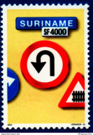 Suriname 2002 Traffic Sign - Turning Prohibited MNH - Autres (Terre)