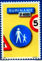 Suriname 2002 Traffic Sign - Pedestrian Area MNH Fußgängerzone - Autres (Terre)
