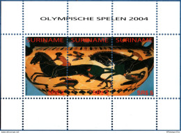 Suriname 2004 Olympic Games Athens - Ancient Greek Bowl Block MNH 2108.2175 - Estate 2004: Atene