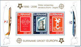 Suriname 2006 Cept 50 Year Block MNH Stampf Of 1956, 1957, 1958 - 2006