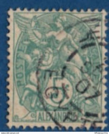 Alexandrie, 1902 5c Green-blue Canceled 2104.1284 Alexandria Egypte - Used Stamps