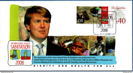 Gambia 2008, Sanitation Issue FDC 1 Value 2108.0724 Dutch Prince Willem Alexander, Netherlands - Usines & Industries