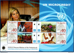 Gambia 2008, Micro Credit Issue Block Issue MNH 2108.0715 Dutch Princess Maxima - Usines & Industries