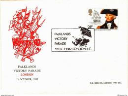 UK 1982 Falklands Victory Parade Envelope 2107.0612 - Storia Postale