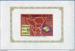 Turkey 1966 Izmir Exhibition Mi Blok 12 MNH 2107.0572 - Usines & Industries