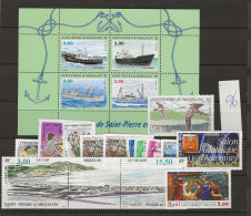 1996 MNH St Pierre Et Miquelon Year Collection Postfris** - Années Complètes