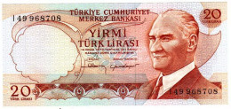 TURCHIA TURKEY - 20 Lira - L.1970 ND (1971) - P. 187 B - GEM UNC NEUF - Turquie