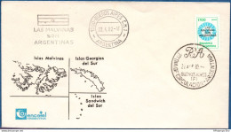 Argentina 1982 Overprint Las Malvinas Son Argentinas FDC Postmark 2106.1219 - Cartas & Documentos