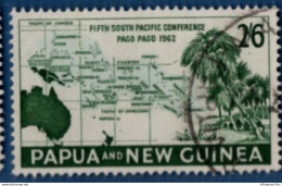 Papua New Guinea 1962 2/6 Shilling Map South-Pacific Conference Pago-Pago Samoa 2106.0651 - Géographie