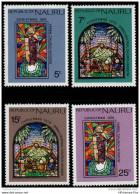 Nauru 1975 Stained Glass Church Windows 4 Values MNH 2105.2711 - Vetri & Vetrate