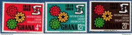 Ghana 1969, ILO Labor Organisation 3 Stamps MNH 2105.2426 OIT - OIT