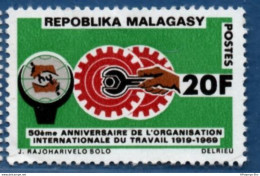 Malagasy 1969, ILO Labor Organisation 1 Stamp MNH 2105.2441 OIT, Madagascar - ILO