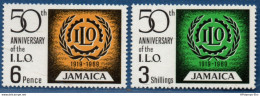 Jamaica 1969, ILO Labor Organisation 2 Stamps MNH 2105.2421 OIT - OIT