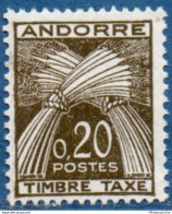 Andorra Fr 1961 Postage Due 0.20 Fr, 1 Value MH - Nuovi