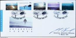 Antarctic Research - 1987 Australian Antarctic Landscapes FDC - 2111.0103 Mawson, Mac-Robertson, Casey, Wilkes Land - Antarctic Wildlife