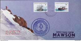 Antarctic Research - 1987 Australian Antarctic Mawson Letter Cancelled Dawson - Not Dispatched - 2111.01 MV Icebird Canc - Programas De Investigación