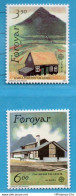 Faeroër 1990 Postoffice Buildings 2 Values MNH 90-02 Gjogv & Klakvig - 1990