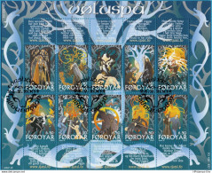 Faeroër 2003 Mythology, Song Block Issue Cancel  Faroe Islands, Foeroyar, Voluspa, Nordic Saga - Verhalen, Fabels - Other & Unclassified