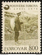 Faeroër 1976 Walking Postman 1 Value MNH 76-03 Faroe Islands, Foeroyar - Poste