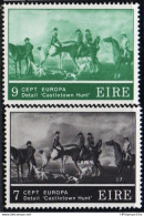 Eire 1975 Cept 2 Values 2210.0123 Hunting Party Painting By Robert Healy - 1974