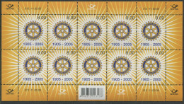 Estonia:Unused Sheet Rotary International 1905-2005, 2005, MNH - Estonie