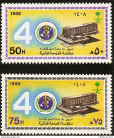 Saudi Arabia 1988 World Health Organisation 40 Year 2 Values MNH  SA-88-03 - OMS