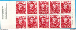Sweden 1969 ILO Symbol On Stamp Booklet With 10 Stamps Featuring An Industr Labourer MNH 69M632 - OIT