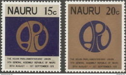 Nauru 1978 Asian Parliamentary Union Meeting 2 Values MNH H-78.04 Crest - Nauru