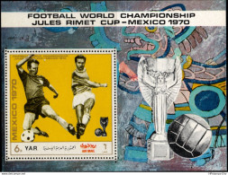 2106.2142 Yemen 1970 Football World Championship Mexico MNH Play Scene - Jules Rimet Cup - 1970 – Mexique