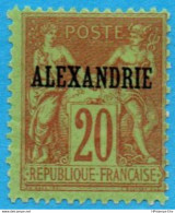 Alexandrie, 1899 20 C  MH 1 Stamp 2302.2003 Alexandria, Egypt French Office - Neufs