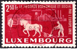 Luxemburg 1951 European Unification 2½ Fr - Agriculture, Plowing Farmer - 1912.2229 - Oblitérés