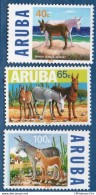 Aruba 1999 Donkeys 3 Values MNH 99-01 - Burros Y Asnos