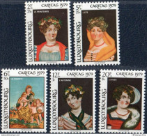 Luxemburg 1979 Caritas Reverse Glass Painting 5 Values MNH 79.11four Seasons Spring, Summer, Autumn & Winter - Glasses & Stained-Glasses