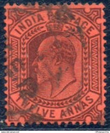 British India 1902 Edward VII 12 A Cancelled 2301.0820 - 1902-11 Koning Edward VII