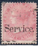 British India 1865 Victoria Service 8 A Cancelled 2301.0813 - 1858-79 Compagnia Delle Indie E Regno Della Regina