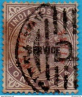 British India 1882 Small Service Overprint Jind Type On 1 A Cancelled 2212.2915 - 1858-79 Compagnia Delle Indie E Regno Della Regina