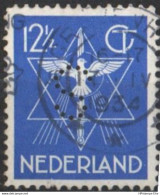 Nederland 12½ Ct Peace Symbol 1933 Perfin "S" -1, Segboer Den Haag 2212.1834 - Gebruikt