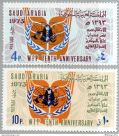Saudi Arabia 1975 World Food Programm 2 Values MNH 75-11 WAO - Against Starve