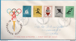 Netherlands 1956 Olympic Games Melbourne First Day Cover Mailed FDC-56-03.2 - Estate 1956: Melbourne