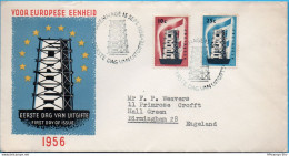 Netherlands 1956 Europe - Cept Stamps First Day Cover Mailed To The UK FDC-56-04.2 - 1956