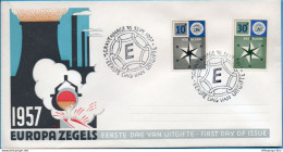 Netherlands 1957 Europe - Cept Stamps First Day Cover Without Address Of Sticker-traces FDC-57-06.1 - 1957