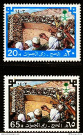 Saudi Arabia, 1983 Stoning The Devil 2 Values  MNH SA-83-05 Pelgrimage To Mecca - Islam